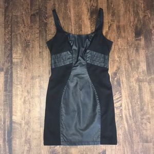 Blanc Noir black faux leather dress